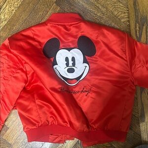 Red Mickey Mouse Bomber Jacket